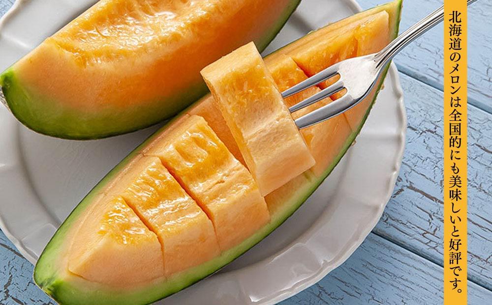 【26年発送先行予約】北海道産赤肉メロン　2玉入り　合計2.6kg前後（2026年7月中旬から発送開始予定）【 果物 くだもの フルーツ メロン 赤肉 赤肉メロン 旬 お取り寄せ 甘い 北海道産 旭川市 北海道 】_01586