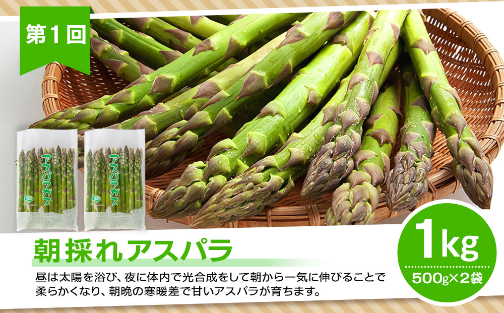 【26年5月発送開始】かに太郎 定期便Bセット（アスパラ、赤肉メロン、白くまコーン）全3回 _01597