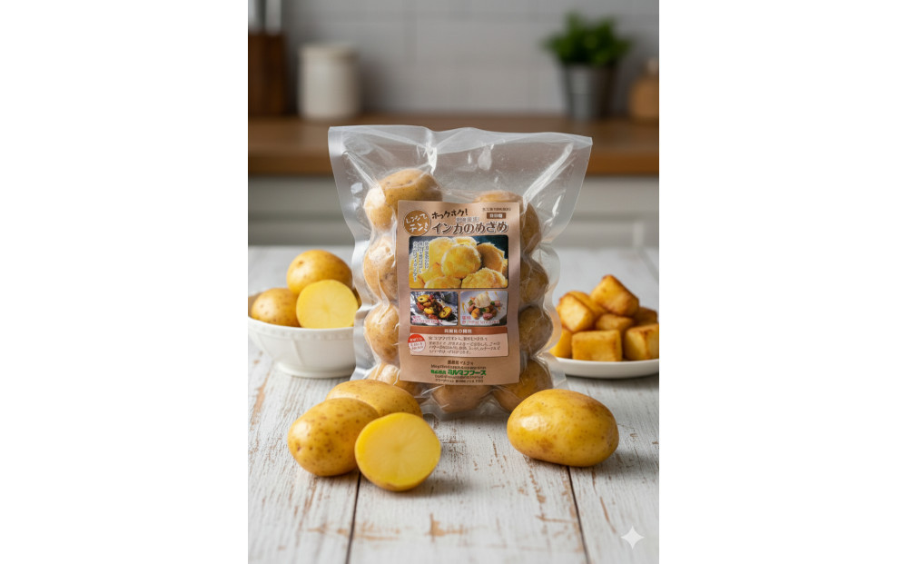 国産冷凍野菜３種セット　インカのめざめ/かぼちゃ/蒸し豆ミックス_05595