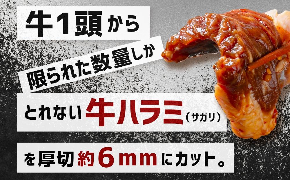 【2026年2月から発送開始】訳あり 厚切り！秘伝タレ漬け牛ハラミ（サガリ）1.2kg（600ｇ×２袋）（タレ込み）【 焼肉 セット 牛肉 肉 焼き肉 牛 焼肉用 】_03637