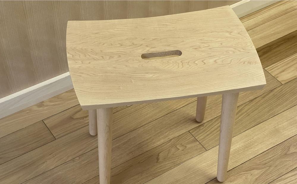 天然木使用 木製 スツール(角)（メープル） 3kg 椅子_01739