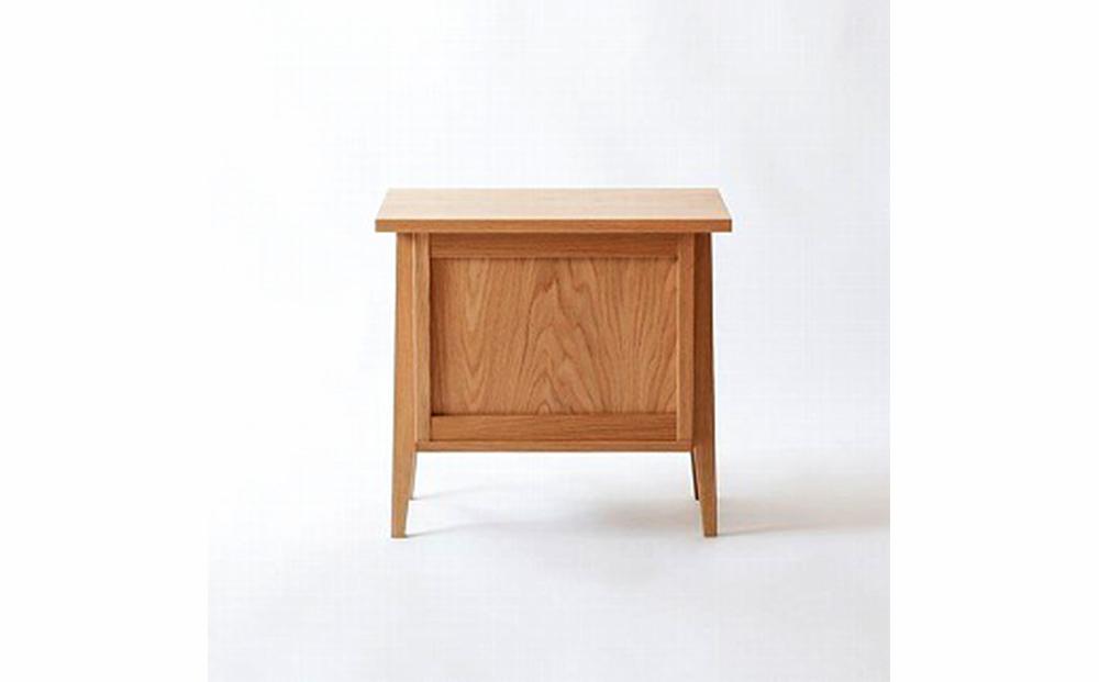 旭川家具　山室家具製作所　ALTO(アルト)　No.5　ナイトテーブル　ナラ 【 国産 無垢 インテリア 木製 ナチュラル ナイトテーブル サイドテーブル 収納 北海道 】 _00522