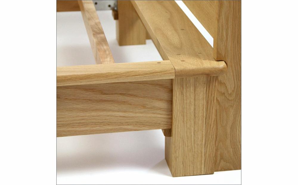 旭川家具 山室家具製作所 LINEA(リネア) No.108 ダブルベッド ナラ 【 国産 無垢 インテリア 木製 ナチュラル すのこ ダブル ベッドフレーム 寝室 北海道 】 _00934