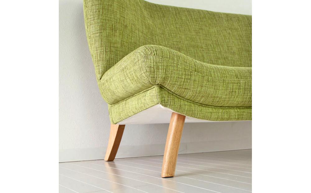 旭川家具 宮田産業 CAPA(キャパ) 3人掛けソファ タモ 【 国産 無垢 インテリア 木製 ナチュラル ソファ ソファー 2.5人掛け 3人掛け コンパクトソファ リビング ダイニング 北海道 】_00949