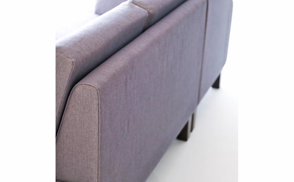 旭川家具 MUKU工房オリジナル ROLAN(ローラン) ブラウン色 【 国産 無垢 インテリア 木製 ナチュラル ソファ ソファー 3人掛け カウチ コーナー リビング ダイニング 北海道 】_01006