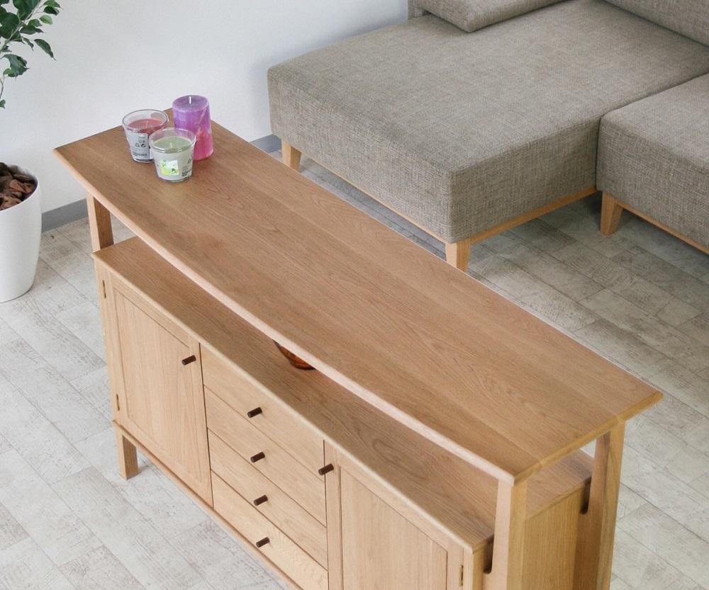 旭川家具　山室家具製作所　プロトNo.401キャビネット　ナラ 【 国産 無垢 インテリア 木製 収納 ナチュラル キャビネット リビング ダイニング 北海道 】 _01956