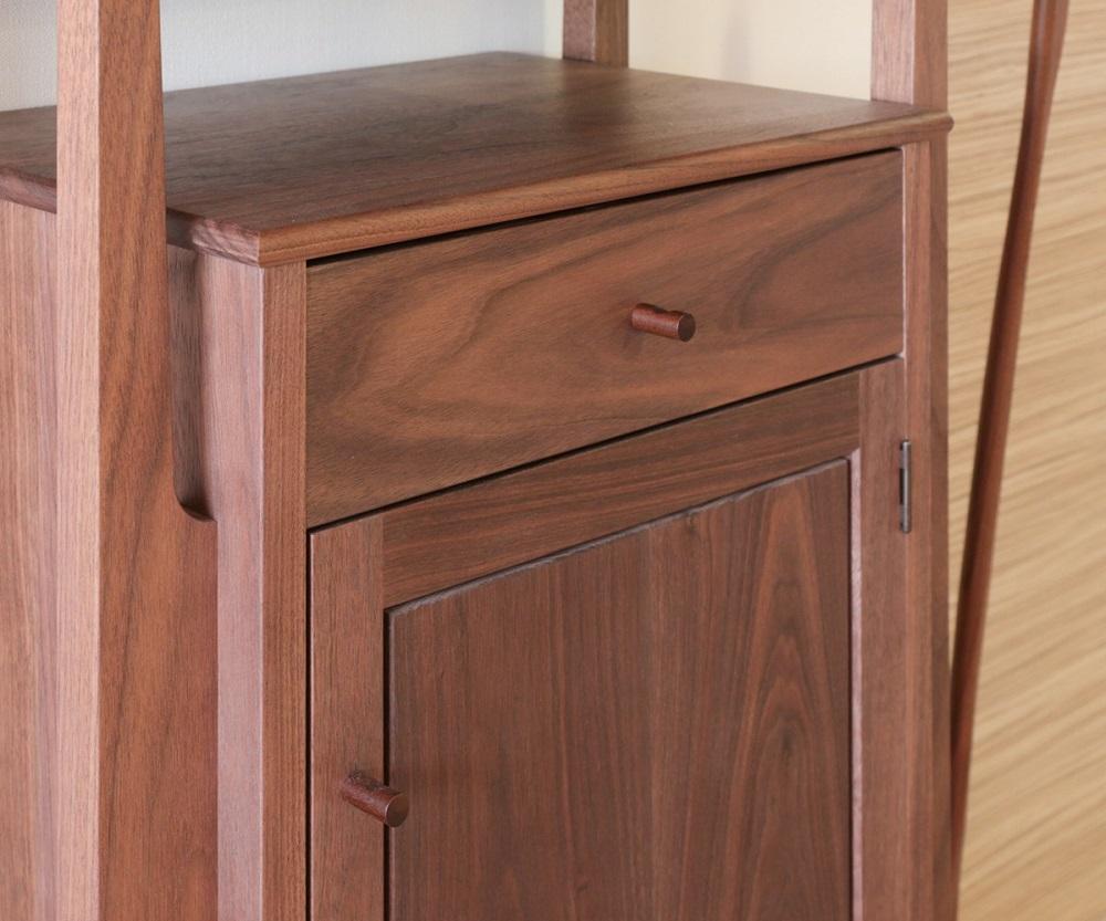 旭川家具　山室家具製作所　プロトNo.403リビングボックス　ウォールナット 【 国産 無垢 インテリア 木製 収納 ナチュラル キャビネット チェスト リビング ダイニング 北海道 】 _01958