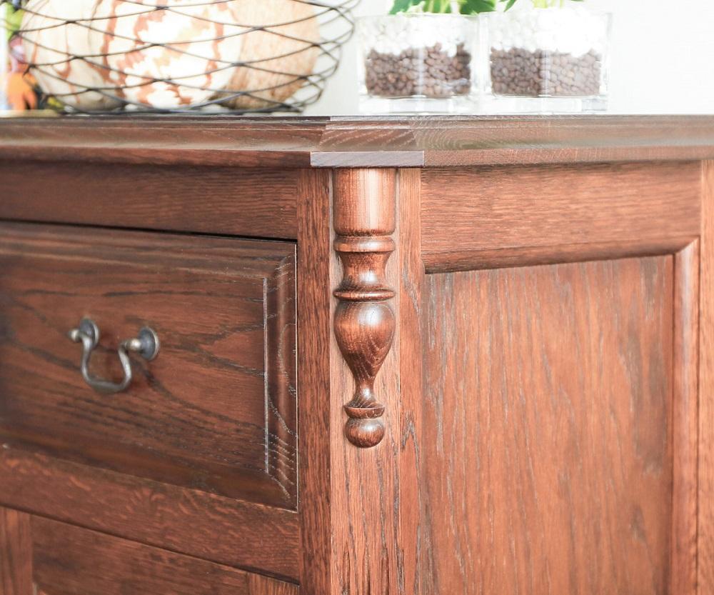 旭川家具 山室家具製作所 OAK(オーク)35 No.6 コンソールボックス 【 国産 無垢 インテリア 木製 欧風 アンティーク調 収納 キャビネット チェスト リビング ダイニング 北海道 】 _02115