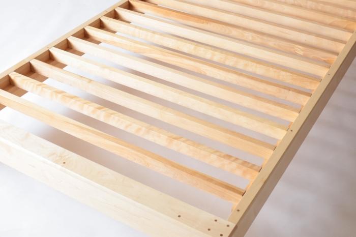 旭川家具 MUKU工房オリジナル ムク ベッド シングル ナラ 【 国産 無垢 インテリア 木製 ナチュラル すのこ シングルベッド ベッドフレーム 寝室 北海道 】 _02928