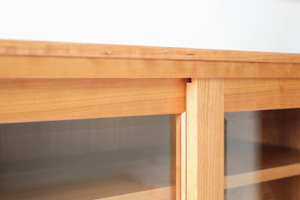 旭川家具 MUKU工房オリジナル ムク ダイニングキャビネット チェリー 【 国産 無垢 インテリア 木製 ナチュラル キャビネット 食器棚 キッチンボード 収納 キッチン ダイニング 北海道 】_03232