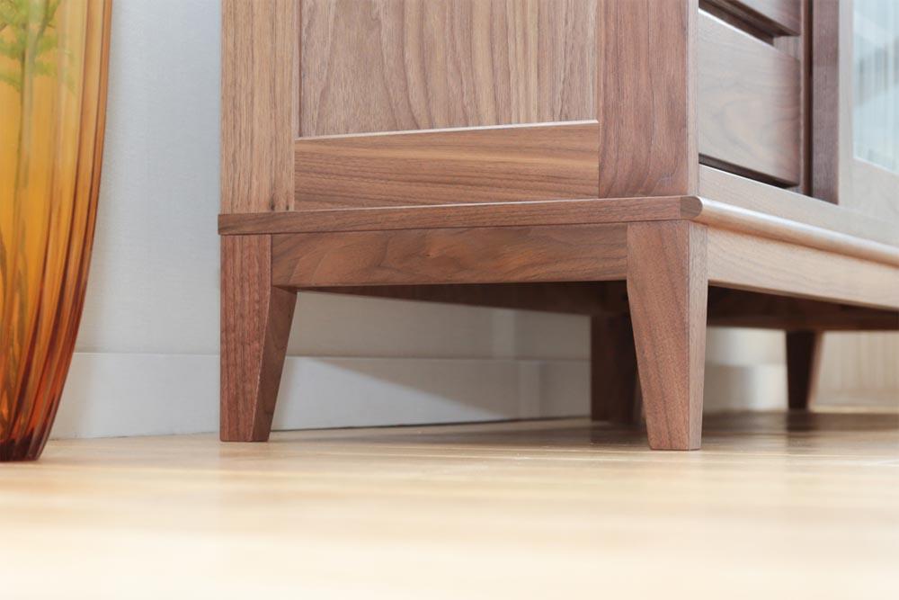 旭川家具 MUKU工房オリジナル ムク キャビネット ウォールナット 【 国産 無垢 インテリア 木製 収納 ナチュラル キャビネット チェスト リビング ダイニング 北海道 】 _03236