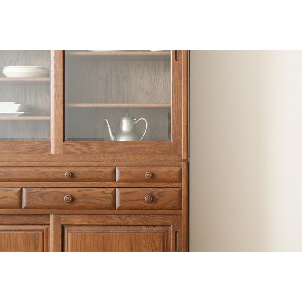 旭川家具 山室家具製作所 エスポアール No.422 ダイニングボード 【 国産 無垢 インテリア 木製 シック 収納 キャビネット リビングボード ダイニングボード 食器棚 北海道 】 _03859