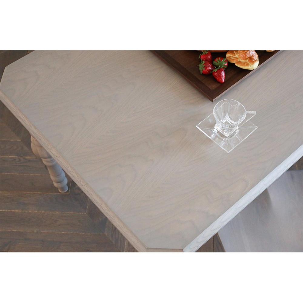 旭川家具 クリエイトファニチャー 北海 ダイニングテーブル オーク(グレー) 【 国産 無垢 インテリア 木製 クラシック ダイニングテーブル 食卓テーブル ダイニング 北海道 】 _03863