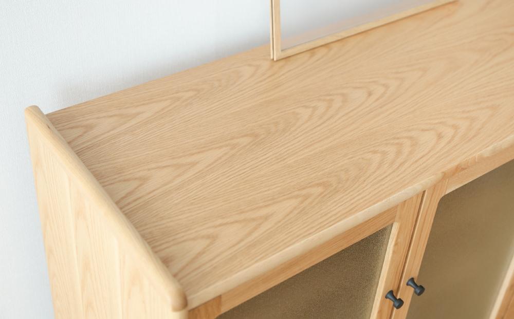 旭川家具 MUKU工房オリジナル ジャム サイドボード 120 北海道ナラ 【 国産 無垢 インテリア 木製 収納 ナチュラル キャビネット サイドボード リビング ダイニング 北海道 】 _04569