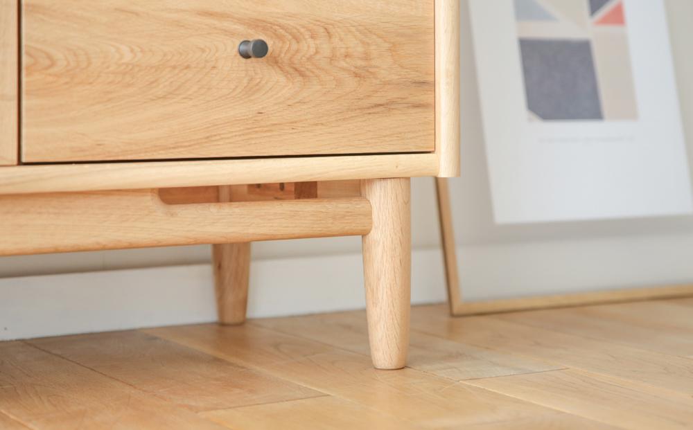 旭川家具 MUKU工房オリジナル ジャム サイドボード 100 北海道ナラ 【 国産 無垢 インテリア 木製 収納 ナチュラル キャビネット サイドボード リビング ダイニング 北海道 】 _04570