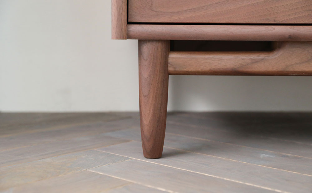 旭川家具 MUKU工房オリジナル ジャム レンジ台 ウォールナット_04899