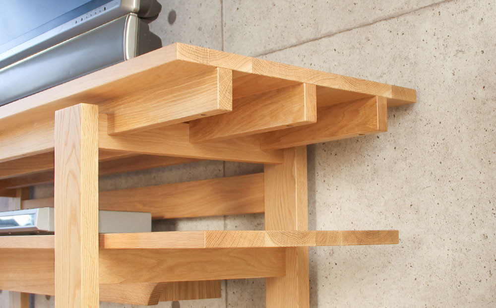 旭川家具 MUKU工房オリジナル ノキ TVボード 北海道ナラ_04912