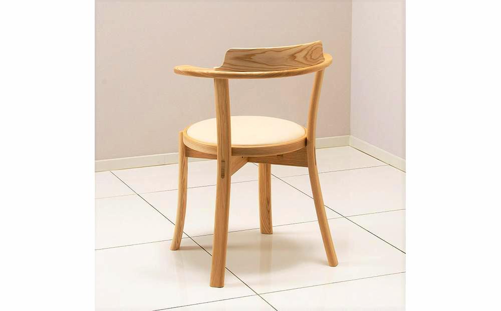 旭川家具 カンディハウス ルントオム チェアー（座張）＆ スツール（木座） 北海道タモNF_00799