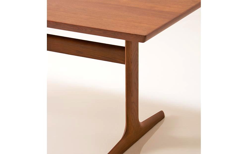 旭川家具 カンディハウス WING LUX T脚テーブル 165×85 ウォルナットCW_00972
