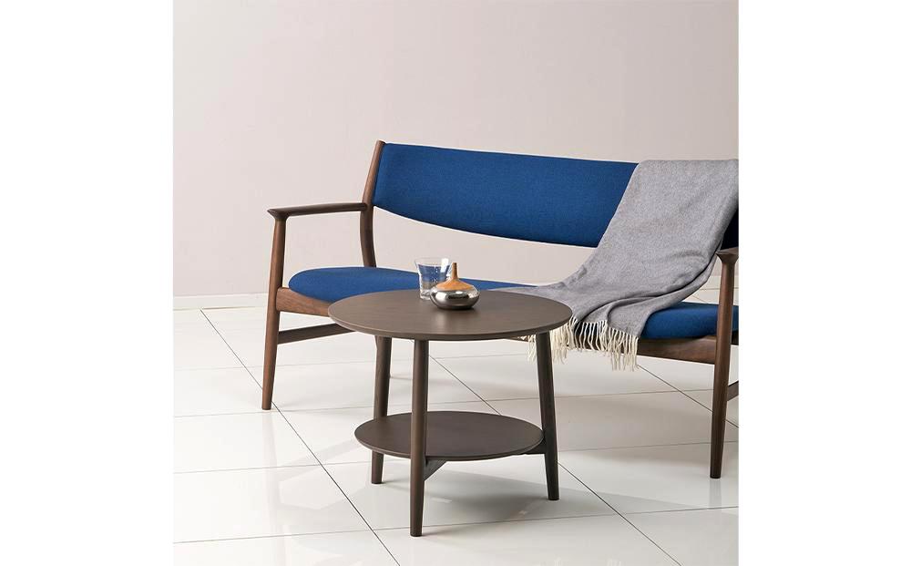 旭川家具 カンディハウス KAMUY LUX 丸テーブルφ58 北海道ナラDBR_00284