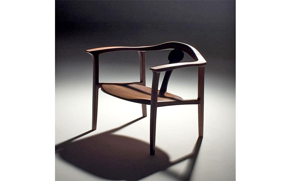 旭川家具 カンディハウス NAGARE チェアー ウォルナットOFN_01336