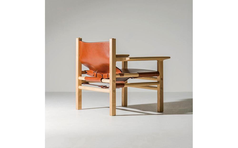 旭川家具 カンディハウス TACK イージーチェアー＆オットマン　北海道タモNF SO-BR_01342