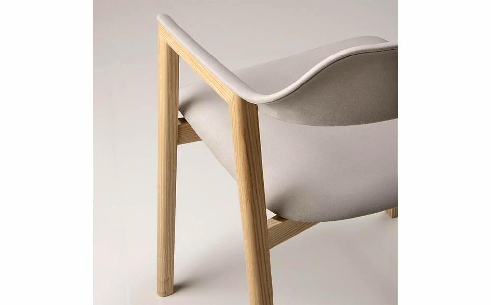 旭川家具 カンディハウス TEN アームチェアーUB（座張） 北海道タモNF／ウルトラスエードLGY_00728