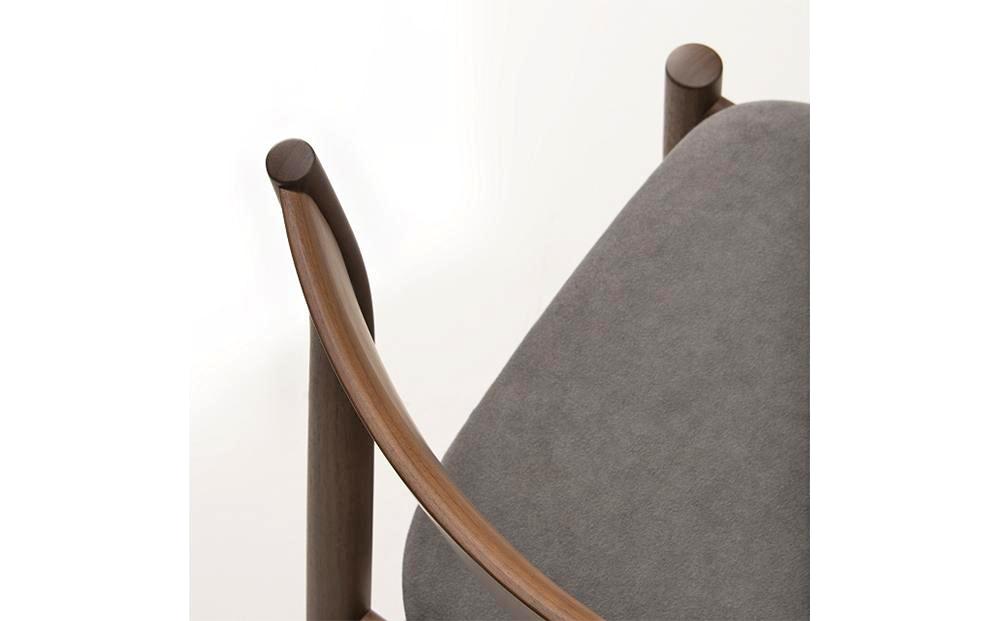 旭川家具 カンディハウス KAMUY サイドチェアー（座張）ウォルナットCW／ウルトラスエードDGY_00740