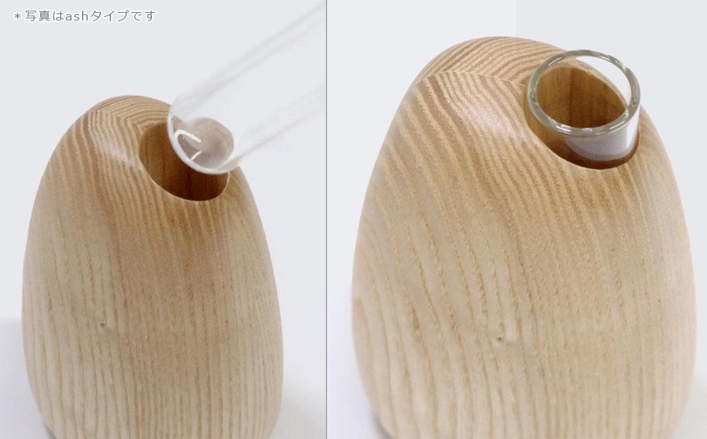 Mango vase - regular　green/SASAKI【旭川クラフト(木製品/一輪挿し)】マンゴーベース / ササキ工芸_03257