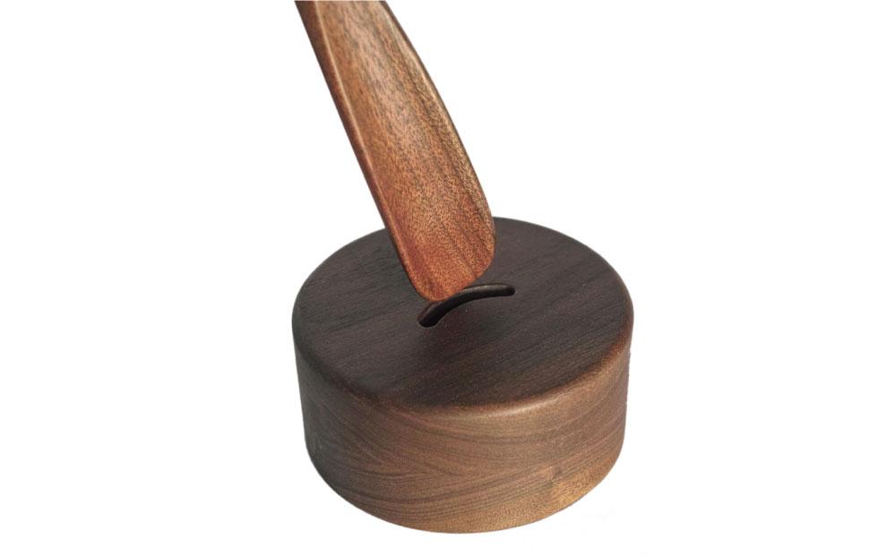 天然木使用 木製 くつべら・くつべら立てセット（ウォルナット）_01736