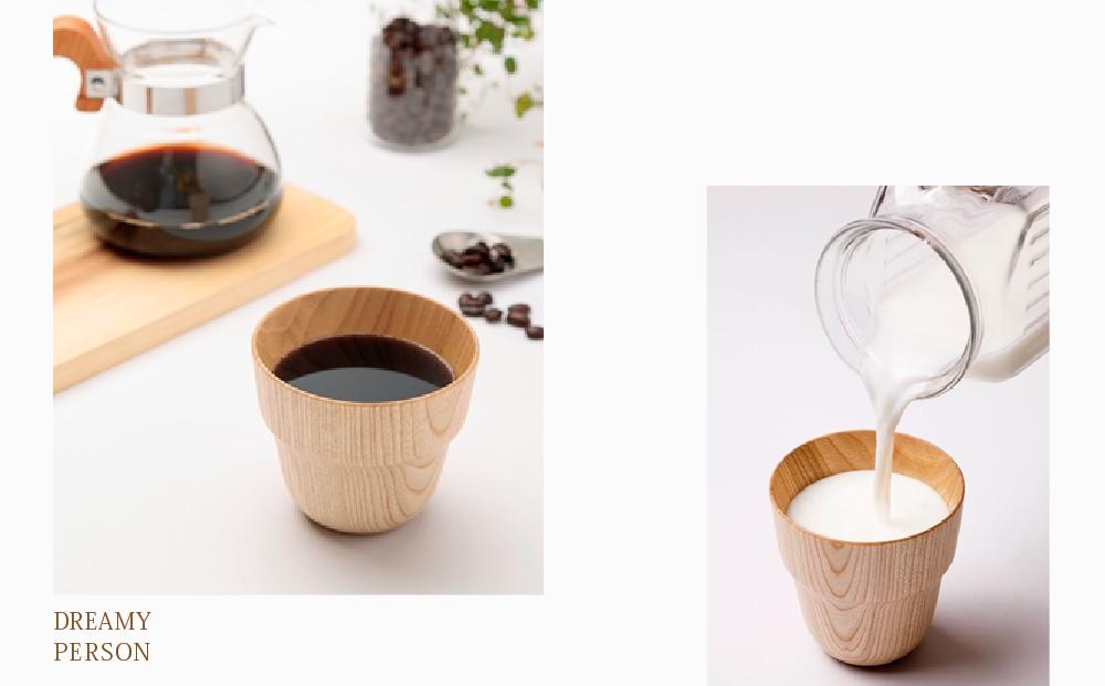 木製コップセット”Oyaco-p（オヤコップ）”　（旭川クラフト）