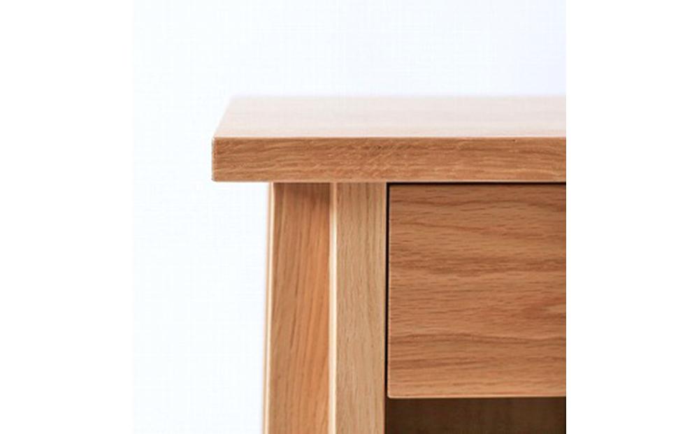 旭川家具　山室家具製作所　ALTO(アルト)　No.5　ナイトテーブル　ナラ 【 国産 無垢 インテリア 木製 ナチュラル ナイトテーブル サイドテーブル 収納 北海道 】 _00522