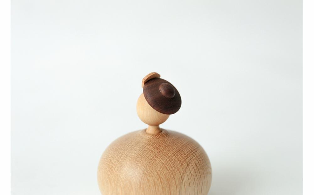 旭川クラフト K-WOOD(ケイ ウッド) ひな人形 まるびな 【 国産 無垢 インテリア 木製 ナチュラル 雛人形 コンパクト 節句 ひな祭り お雛様 プレゼント 北海道 】_00781