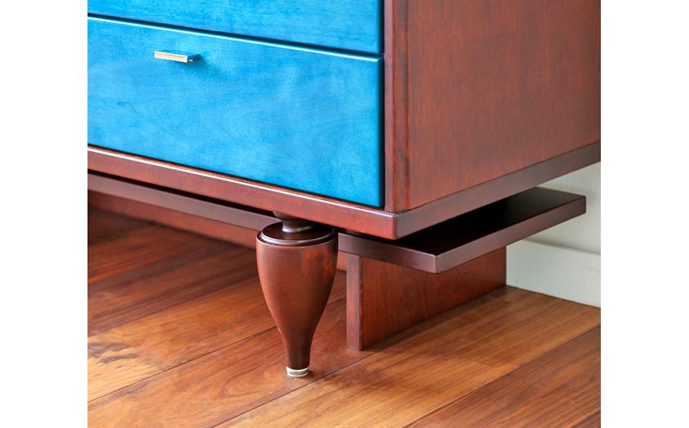 旭川家具 クリエイトファニチャー ヨッペン チェスト 【 国産 無垢 インテリア 木製 収納 スタイリッシュ キャビネット サイドボード リビング ダイニング カバ 北海道 】 _00987