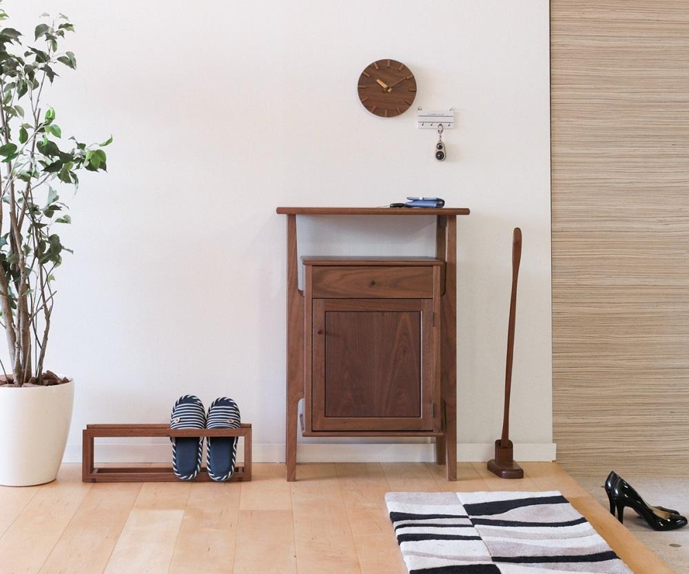 旭川家具　山室家具製作所　プロトNo.403リビングボックス　ウォールナット 【 国産 無垢 インテリア 木製 収納 ナチュラル キャビネット チェスト リビング ダイニング 北海道 】 _01958