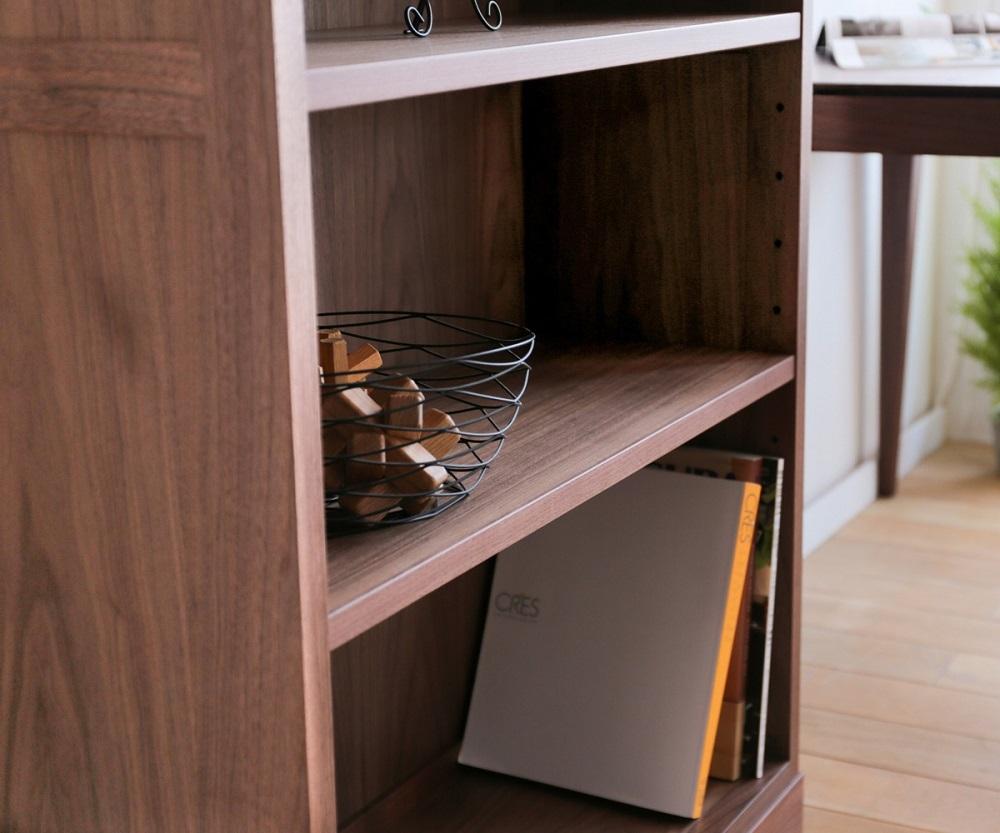 旭川家具 山室家具製作所 プロトNo.416 オープン棚 ウォールナット 【 国産 無垢 インテリア 木製 収納 ナチュラル キャビネット 書棚  本棚 シェルフリビング ダイニング 北海道 】 _01960