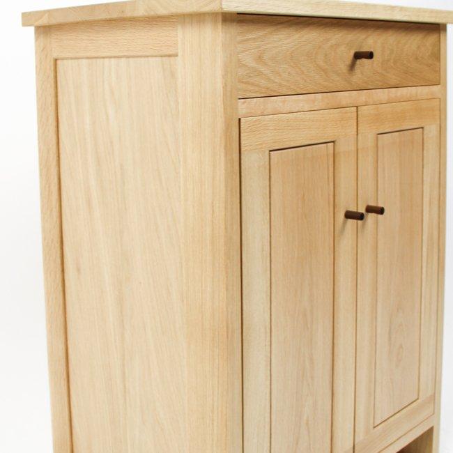 旭川家具　山室家具製作所　プロトNo.621キャビネット60　ナラ 【 国産 無垢 インテリア 木製 収納 ナチュラル キャビネット チェスト リビング ダイニング 北海道 】 _01965