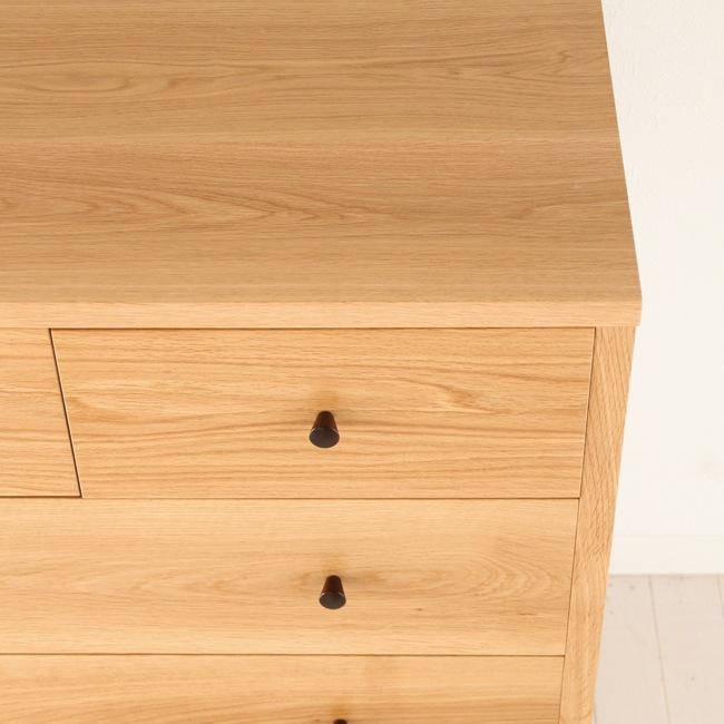 旭川家具　山室家具製作所　プロトNo.801チェスト(4段)　 ナラ 【 国産 無垢 インテリア 木製 収納 ナチュラル キャビネット チェスト リビング ダイニング 北海道 】 _01967