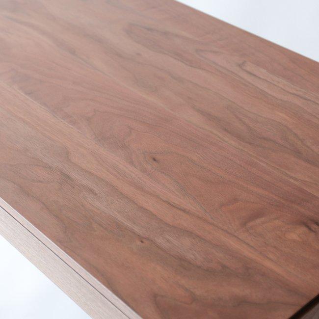 旭川家具　山室家具製作所　リネアNo.504デスク　ウォールナット 【 国産 無垢 インテリア 木製 ナチュラル コンパクト 机 パソコンデスク ワークデスク 勉強机 北海道 】 _01975