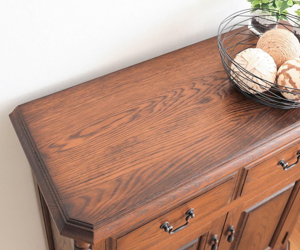 旭川家具 山室家具製作所 OAK(オーク)35 No.6 コンソールボックス 【 国産 無垢 インテリア 木製 欧風 アンティーク調 収納 キャビネット チェスト リビング ダイニング 北海道 】 _02115