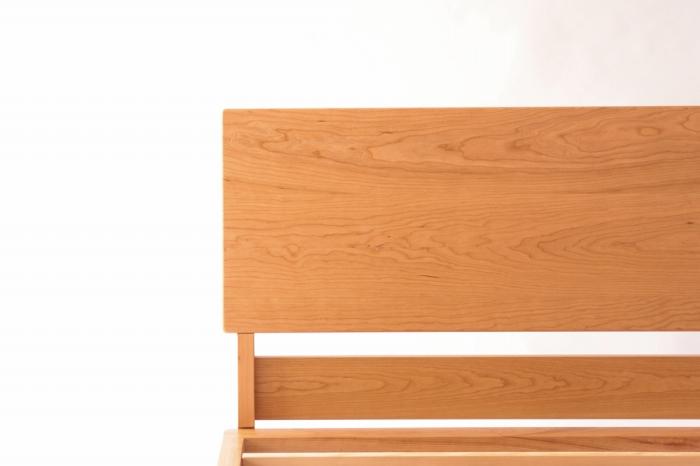 旭川家具 MUKU工房オリジナル ムク ベッド シングル チェリー 【 国産 無垢 インテリア 木製 ナチュラル すのこ シングルベッド ベッドフレーム 寝室 北海道 】 _02929