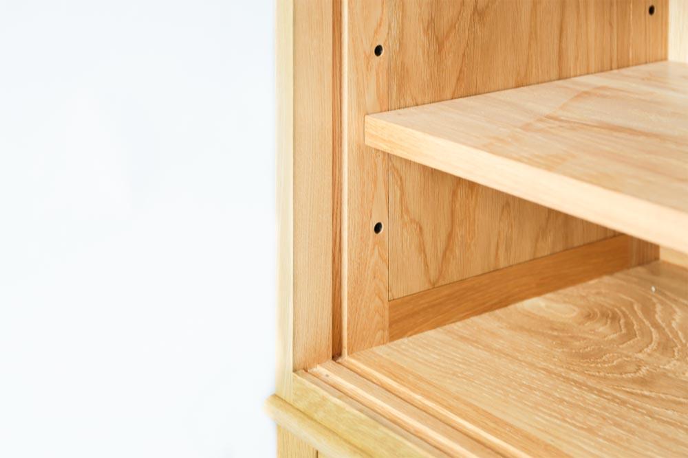 旭川家具 MUKU工房オリジナル ムク ダイニングキャビネット ナラ 【 国産 無垢 インテリア 木製 ナチュラル キャビネット 食器棚 キッチンボード 収納 キッチン ダイニング 北海道 】_03231