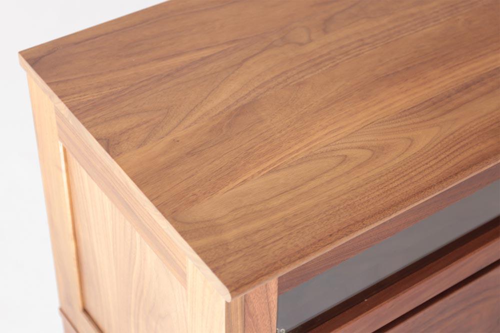 旭川家具 MUKU工房オリジナル ムク TVボード 90 ウォールナット 【 国産 無垢 インテリア 木製 収納 ナチュラル テレビボード テレビ台 ローボード AVボード リビング 北海道 】 _03242