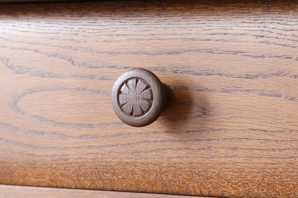 旭川家具 山室家具製作所 エスポアール No.420 リビングキャビネット 【 国産 無垢 インテリア 木製 シック収納 キャビネット リビングボード チェスト 北海道 】 _03424