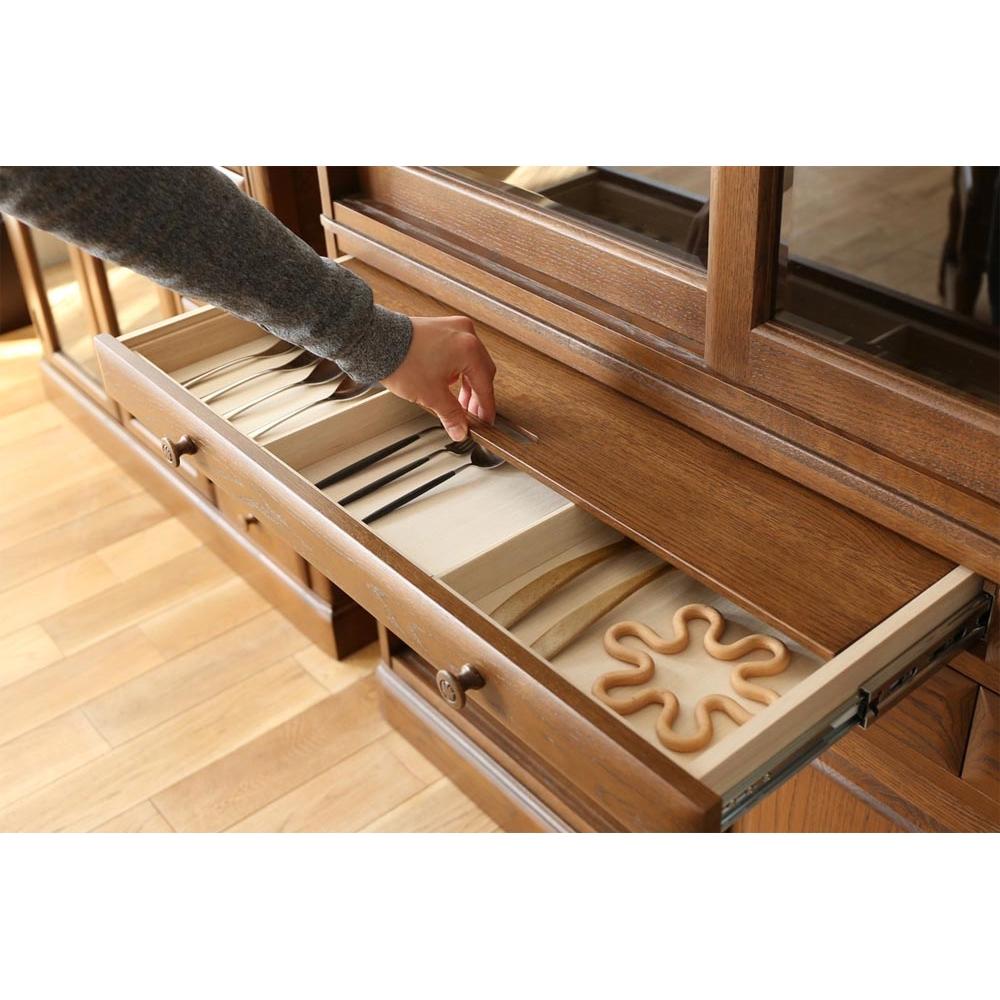 旭川家具 山室家具製作所 エスポアール No.422 ダイニングボード 【 国産 無垢 インテリア 木製 シック 収納 キャビネット リビングボード ダイニングボード 食器棚 北海道 】 _03859