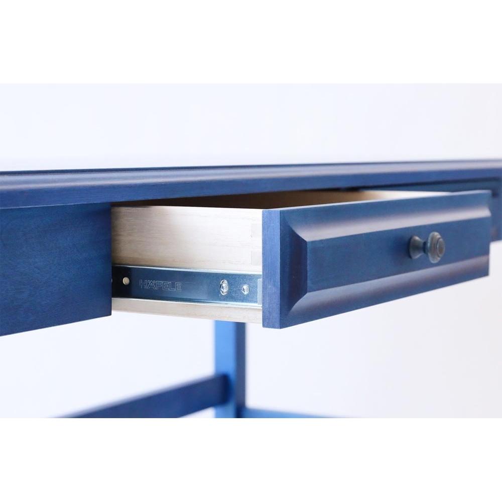 旭川家具 クリエイトファニチャー 北海 デスク カバ(ネイビー) 【 国産 無垢 インテリア 木製 クラシック コンパクト 机 パソコンデスク ワークデスク 勉強机 北海道 】 _03866