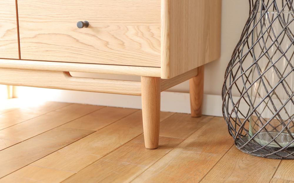 旭川家具 MUKU工房オリジナル ジャム リビングチェスト 北海道ナラ 【 国産 無垢 インテリア 木製 収納 ナチュラル キャビネット チェスト リビング ダイニング 北海道 】 _04576