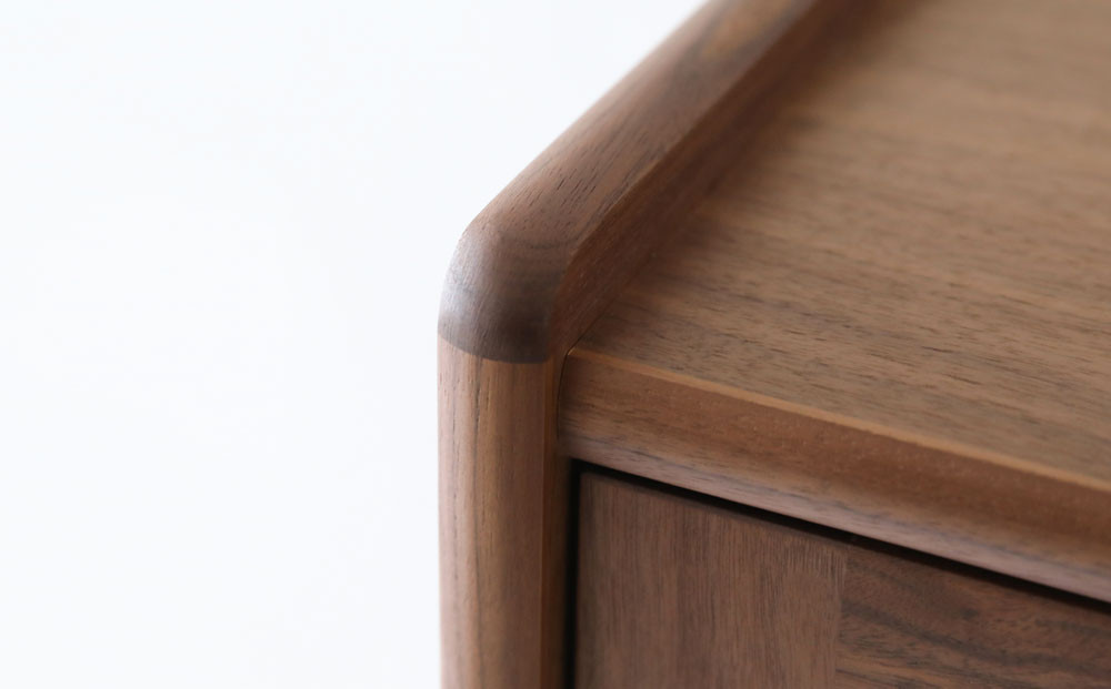 旭川家具 MUKU工房オリジナル ジャム カップボード 80 ウォールナット_04907