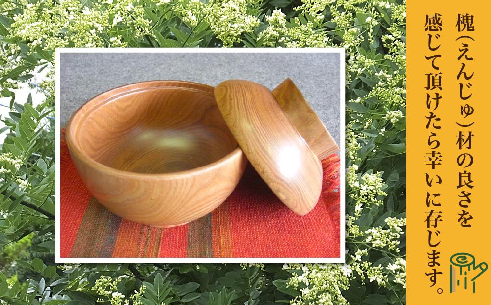 【ギフト用】旭川産の槐（えんじゅ）どんぶり蓋付 ペア_00502