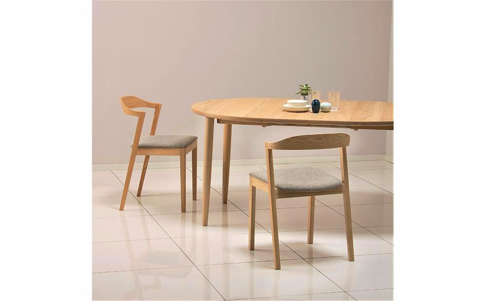 旭川家具 カンディハウス マム EXテーブルφ105 北海道タモNF_00895